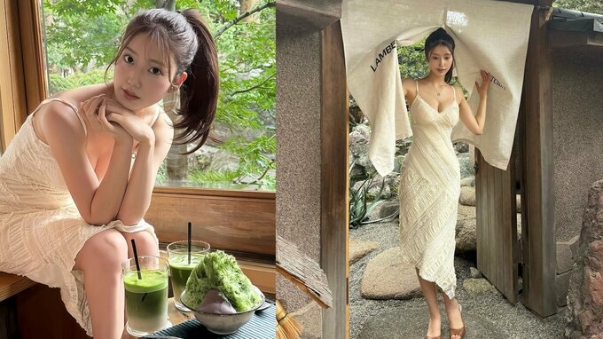 【 阿部なつき 】　都心の “隠れ家抹茶カフェ” を訪問「都心にこんな素敵なところがあるんだと感動」絶品かき氷＆ラテを堪能|TBS NEWS DIG