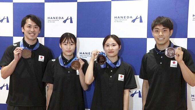 日本初のメダルは「あれよあれよという間に」飛込日本代表がシンガポールから帰国【世界選手権】|TBS NEWS DIG