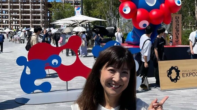 【 根本美緒 】「ミャクミャクと」万博会場で “2ショット”  大屋根リングは「日陰が出来ててオアシス的」 行列の方々がみな日傘の写真も投稿|TBS NEWS DIG