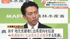 小泉農林水産大臣 出馬の意向固める 自民党総裁選 来週後半にも出馬表明へ 野党「1年前の敗者復活戦」|TBS NEWS DIG