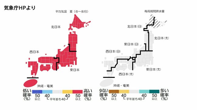 今年の夏も全国的に高温に　梅雨の降雨は平年並みの見込み　西日本太平洋側～沖縄・奄美は春も少雨傾向続く　林野火災・水不足などに注意を　気象庁|TBS NEWS DIG