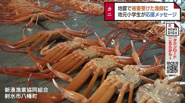 地震で被害受けたカニ漁師に　児童から激励メッセージ「おいしいカニをありがとう」　富山県射水市|TBS NEWS DIG
