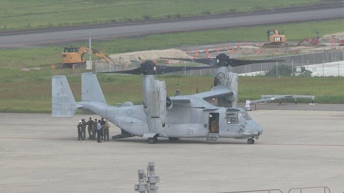 アメリカ軍のオスプレイが大分空港に緊急着陸　|　大分のニュース｜OBS NEWS｜大分放送