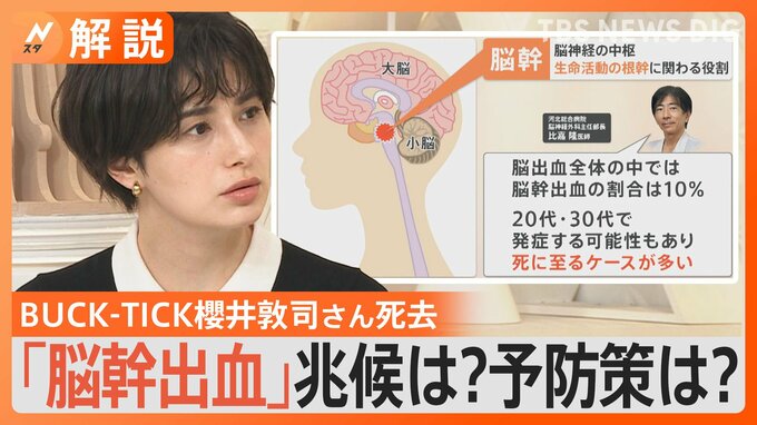 「ずっとしゃがんだまま歌っていて･･･」BUCK-TICK櫻井敦司さん急死　コンサート中に救急搬送も「脳幹出血」で亡くなる【Nスタ解説】|TBS NEWS DIG