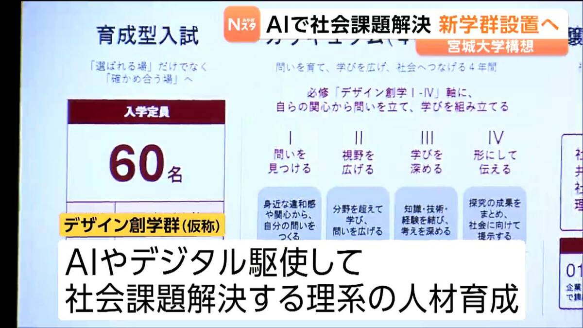 宮城大学が2028年度に新学群を設置へ AIで社会課題を解決する理系人材