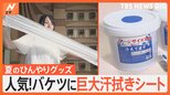 お盆休みに向け暑さ対策は“長さ1メートル”の巨大汗拭きシートが人気 3連休も危険な暑さ続く【Nスタ解説】|TBS NEWS DIG
