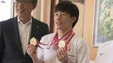 ゆかH難度の新技「ミナミ」も武器に 体操・世界選手権出場決定の南一輝選手が岩手・滝沢市役所訪問|TBS NEWS DIG