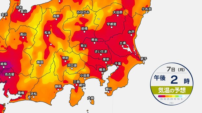 【東京など関東地方】梅雨明けはもう少し先　各地で続く危険な暑さ　寝苦しい夜に…【今後の気温予想シミュレーション】東京・神奈川・埼玉・千葉・群馬・栃木・茨城の天気|TBS NEWS DIG