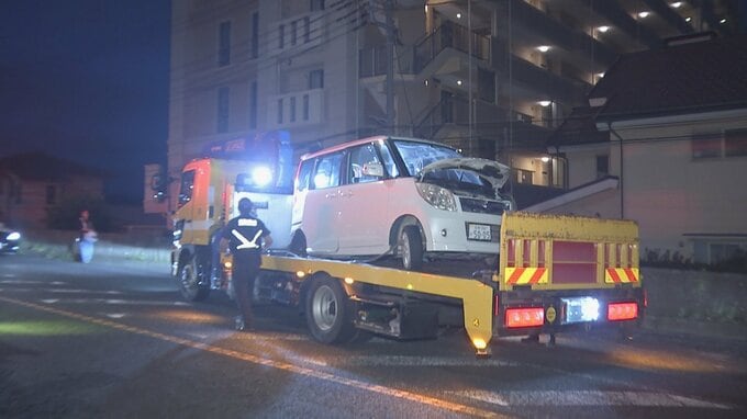 車体後部のガラスが割れ…乗用車2台の追突事故 20代女性と40代男性がけがをして病院に搬送　神奈川・平塚市|TBS NEWS DIG