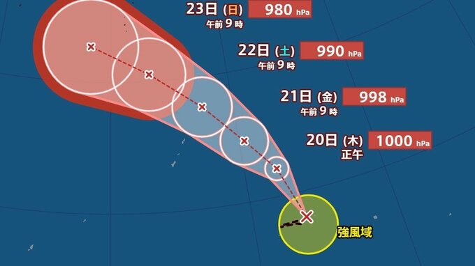 【台風情報】台風18号（ソウデル）19日に発生 ほとんど停滞 最大瞬間風速25メートル|TBS NEWS DIG