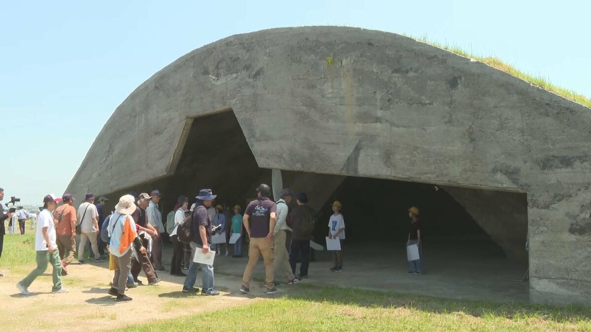 宇佐海軍航空隊の遺構をめぐる平和ウォークに250人参加 大分