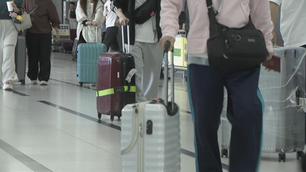 GWを海外で過ごした人の帰国ピーク 国際線の予約者数は去年の9割ほどに 日中関係悪化で中国への直行便減少などが影響 中部空港