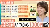いつ上がる?最低賃金「1000円超」でも地域によって格差 赤字試算のスーパーも…【Nスタ解説】|TBS NEWS DIG