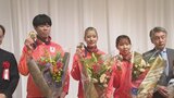 敷根・江村・上野 フェンシングパリ五輪メダリスト3人に大分県民表彰 | 大分のニュース|OBS NEWS|大分放送