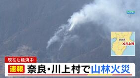 奈良県で山林火災「刈った雑草を燃やしていたら付近に燃え移ってしまった」 現在も延焼中 奈良・川上村|TBS NEWS DIG