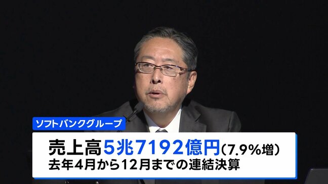ソフトバンクG 去年4月－12月の連結決算が3兆1726億円の最終黒字に　前年同期比5倍|TBS NEWS DIG