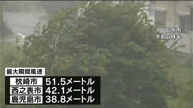 台風10号が薩摩川内市付近に上陸　大隅地方で総雨量500ミリ超の地点も　鹿児島|TBS NEWS DIG