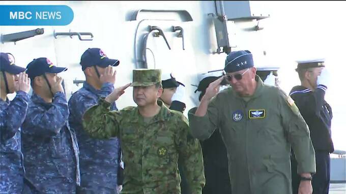 自衛隊・在日米軍トップ「挑発的な勢力を抑止する」護衛艦いずもで会見　日米共同統合演習キーンソード　鹿児島県|TBS NEWS DIG