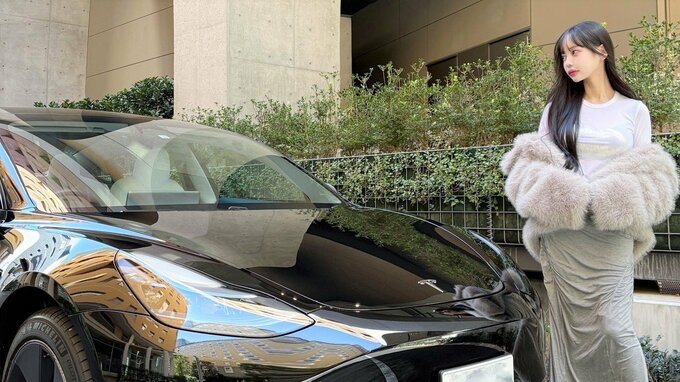 【中村雅俊・五十嵐淳子夫妻の三女】中村里砂　愛車『Model3』を公開　「地球に優しい」|TBS NEWS DIG