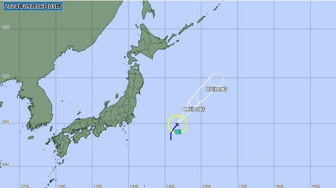 台風12号(リーピ)発生 現在地と予報 7日は熱帯低気圧へ|TBS NEWS DIG