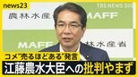 江藤農水大臣 政府・与党内で辞任論強まる「コメ買ったことない」は宮崎弁？大臣の釈明に宮崎県民「方言じゃないわ！」【news23】|TBS NEWS DIG