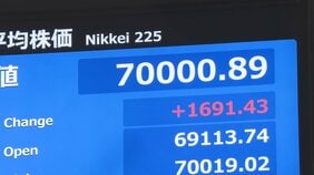 【速報】日経平均株価、7万円台回復 約3か月ぶり 米早期追加利上げ観測後退で AI・半導体関連中心に買い注文広がる|TBS NEWS DIG