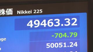 日経平均株価 一時700円以上下落し節目の5万円割り込む ニューヨーク市場の下落受け幅広い銘柄に売り注文| TBS CROSS DIG with Bloomberg