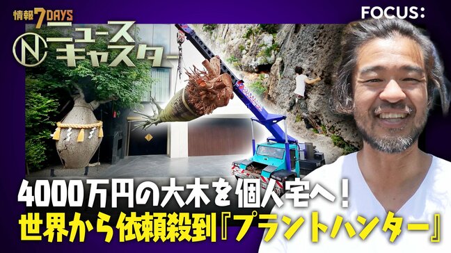 顧客はイギリス王室、DIORも! 旅客機で輸送…世界を駆けるプラントハンター・西畠清順氏に密着! “4000万円”の植物の購入者は「にしたん社長」【ニュースキャスター】|TBS NEWS DIG