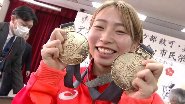 聴覚に障害がある人の国際スポーツ大会「デフリンピック」バドミントンで金　太宰府市出身の矢ケ部さん姉妹に市民栄誉賞|TBS NEWS DIG