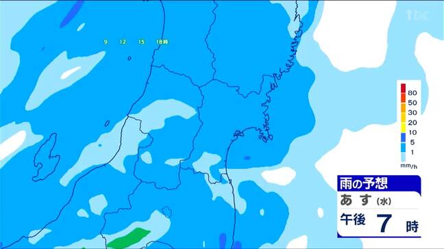 県内で今季一番の冷え込み　クリスマスイブは雨模様【24日雨雲シミュレーション】tbc気象台|TBS NEWS DIG