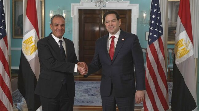 エジプト外相　トランプ大統領のガザ住民の移住案に反対　米国務長官と会談「住民が残って復興を」|TBS NEWS DIG