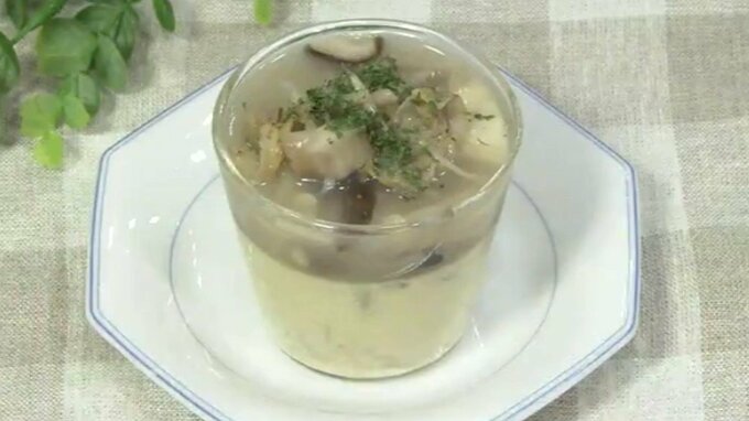 簡単【わっちtheキッチン】ホタテ入りの餡をたっぷりかけた「ホタテとキノコの洋風茶わん蒸し」　|　青森のニュース│ATV NEWS│青森テレビ