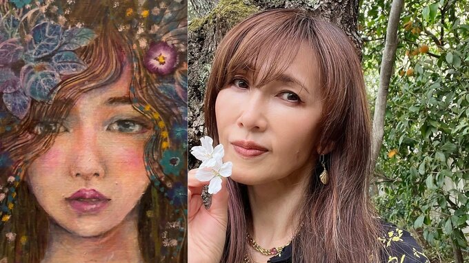 【工藤静香】「やっと完成」花咲き乱れる女性画を投稿「と思えば急に変えたくなる」大胆な "塗り替え” で腕前披露|TBS NEWS DIG