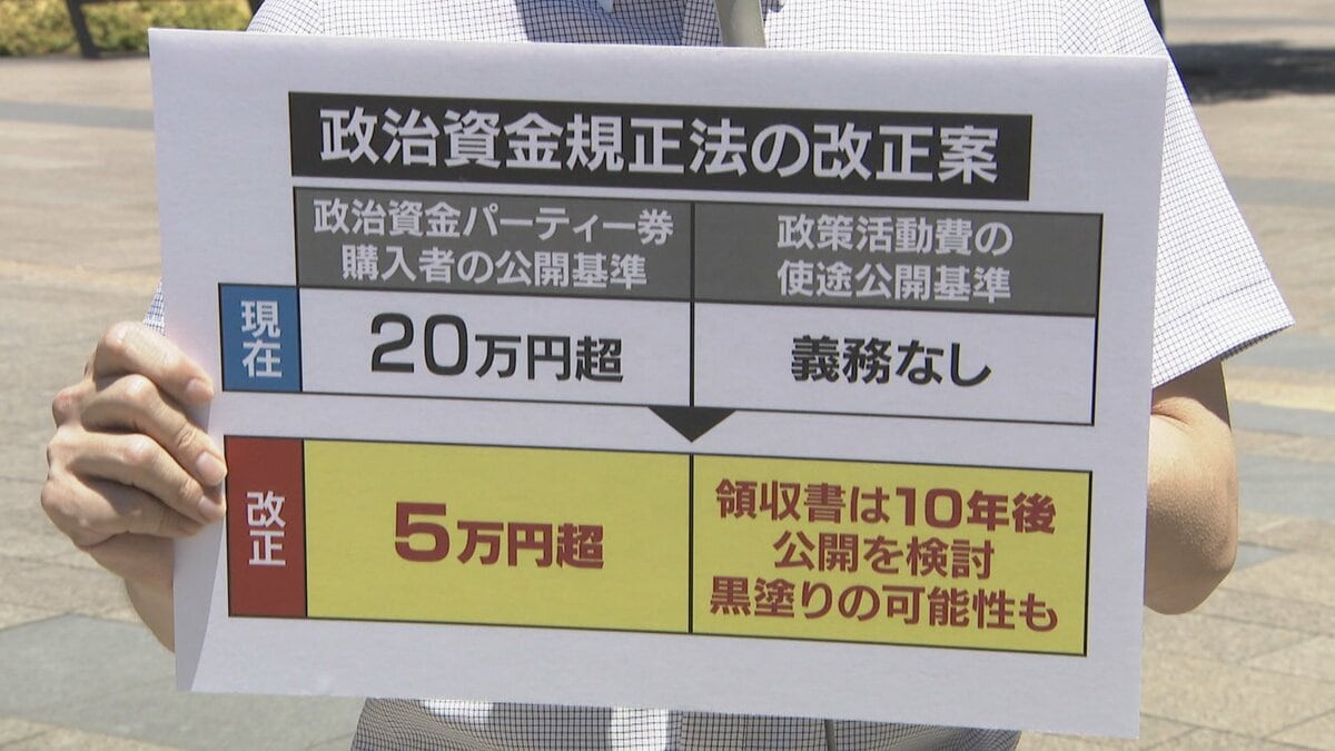 10年後？笑うわ」抜け穴だらけの “政治資金規正法” 改正 県民からはご