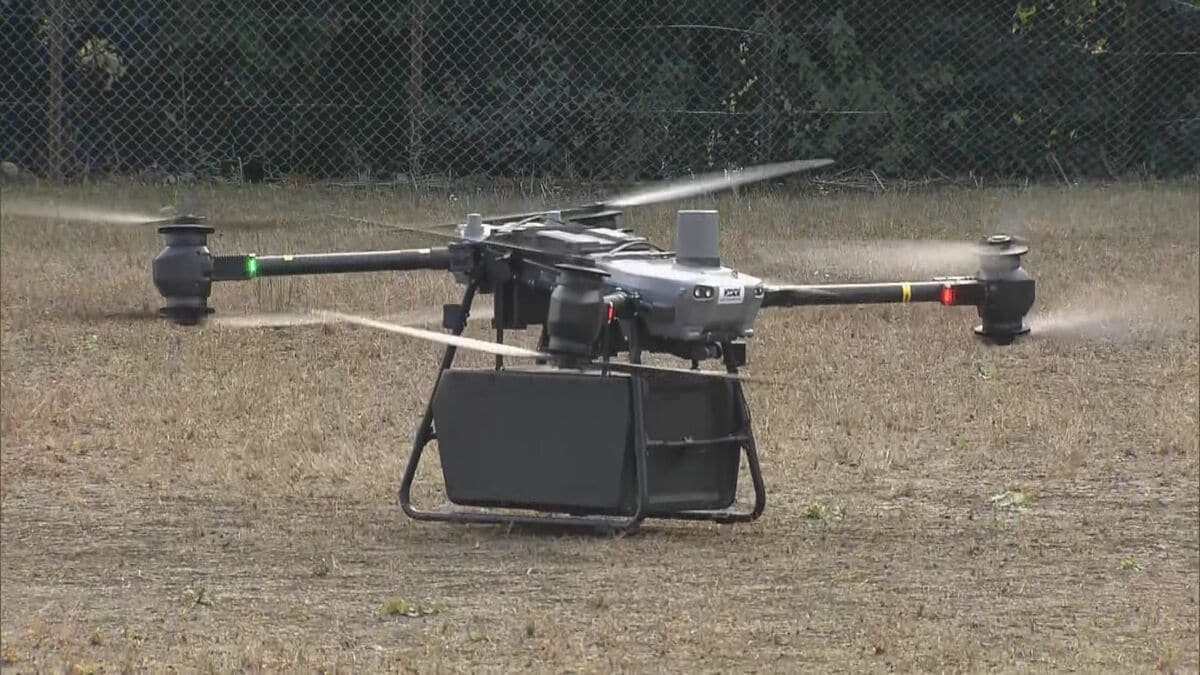 ドローンを使って｢燃料｣などの物資運ぶ実証調査 南海トラフ巨大地震などの災害時に山間部で集落が孤立したことを想定  三重･いなべ市