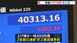 【日経平均株価】午前終値は4万226円 一時400円値上がりで2営業日連続で史上最高値更新 “AIブーム”動向に注目|TBS NEWS DIG