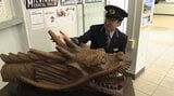 「三陸に福を招いてほしい」 今年のえと「辰」にちなみ三陸鉄道宮古駅に木彫りの龍 岩手・宮古市|TBS NEWS DIG