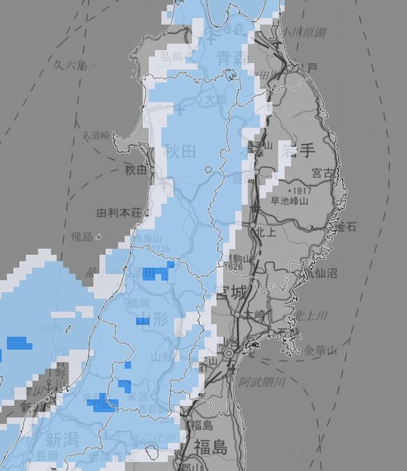 東北日本海側　竜巻や落雷、降ひょうに注意　寒気の影響で大気の状態が非常に不安定に【雪と雨のシミュレーション】　|　富山のニュース｜天気・防災｜チューリップテレビ