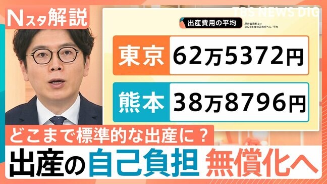 出産の自己負担“無償化”へ どこまで“標準的出産”に含まれる? 保険適用で“分べん中止検討”の施設が半数以上に…【Nスタ解説】|TBS NEWS DIG