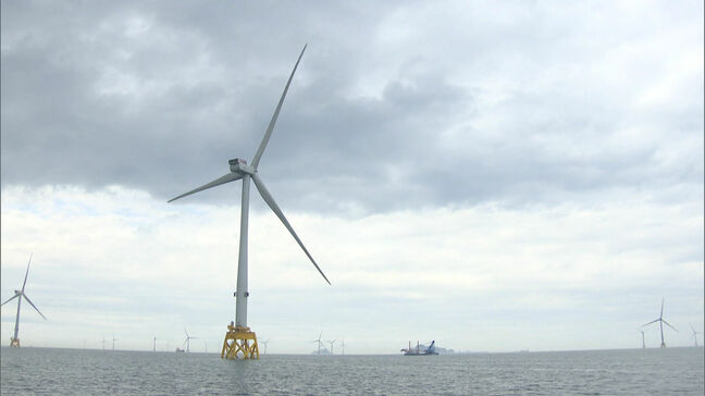 「エネルギーの地産地消めざす」国内最大規模の洋上風力発電所で竣工式　大型の風車25基で発電　福岡県北九州市若松区沖|TBS NEWS DIG