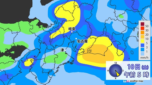 【大雨情報】愛知・三重で“警報級大雨”か  今夜からあすにかけて警戒を 岐阜も激しい雨に注意 最新の雨シミュレーション|TBS NEWS DIG