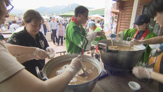 志賀高原の旬の味 ネマガリダケ タケノコ汁 約300食を振る舞い 長野・山ノ内町|TBS NEWS DIG