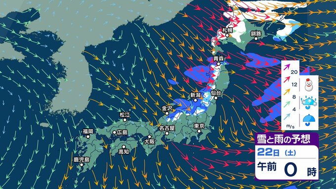 大気の状態が非常に不安定で北日本～東日本で大雨となる所も　土砂災害に注意・警戒　25～26日は大荒れの恐れも？【3時間ごとの雨雪と風のシミュレーション・21日正午更新】　|　新潟のニュース・天気｜BSN NEWS｜BSN新潟放送