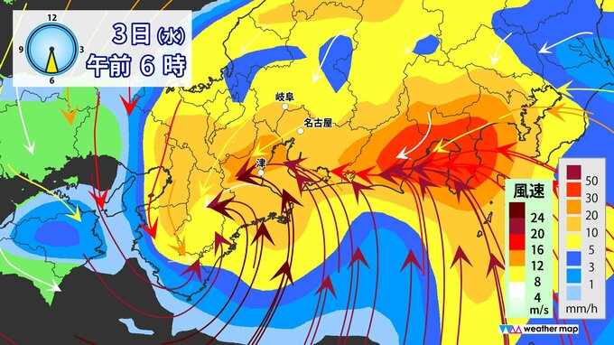 【台風情報】愛知･岐阜･三重の影響は？台風6号の進路 東海地方で200ミリ予想 雨はいつどこで降る？雨・風シミュレーション 気象庁|TBS NEWS DIG