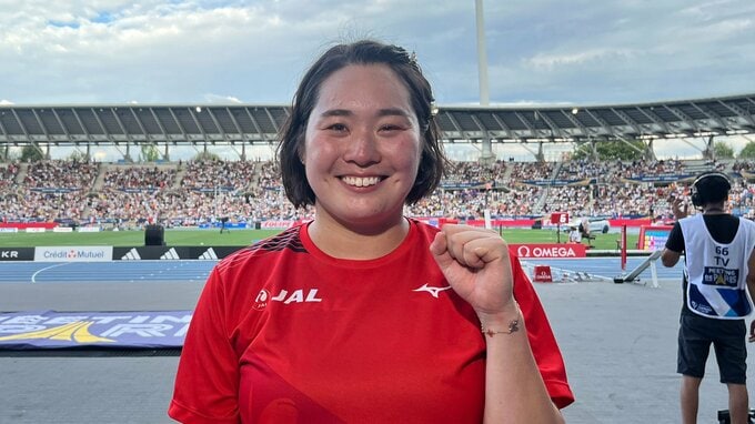 女子やり投、北口榛花は今季ベストの63m01で3位「自分の人生を生きてるなっていう感じ」優勝は中国の厳子怡【DLパリ】|TBS NEWS DIG