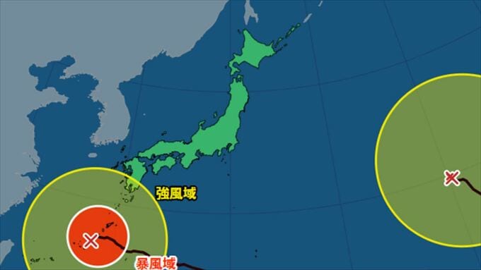 【台風情報】台風13号は非常に強い勢力に　沖縄地方、奄美地方は一部の住家が倒壊するおそれもある猛烈な風が吹く所が　台風15号はどこへ？　【進路予想・雨と風のシミュレーション】　|　山梨のニュース | ＵＴＹテレビ山梨