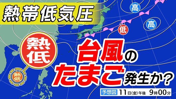 【台風のたまご】新たな「熱帯低気圧」発生へ　シルバーウイークに影響か【雨風シミュレーション】今後の「台風情報」に注意|TBS NEWS DIG