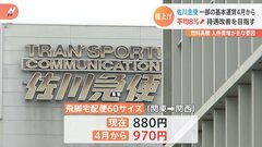 【速報】佐川急便 4月1日から一部宅配便の基本運賃を平均で約8％引き上げ…エネルギー代や車両代の高騰、人件費の増加が要因…労働力が不足する中で待遇改善目指す| TBS CROSS DIG with Bloomberg