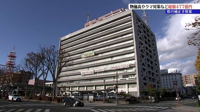 物価高対策やクマ対策で規模増大　県が約477億円の補正予算案発表　岩手|TBS NEWS DIG