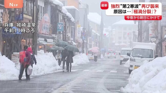 日本列島を覆う“最長寒波” 東京でも雪が…要因は「極渦分裂」|TBS NEWS DIG